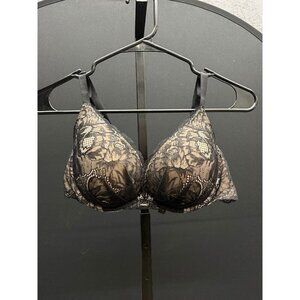 Victoria's Secret Black Lace Nude Plunge Bra